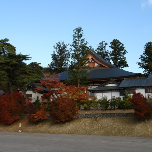 毛越寺の紅葉の写真