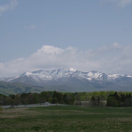 栗駒山の5月の風景写真