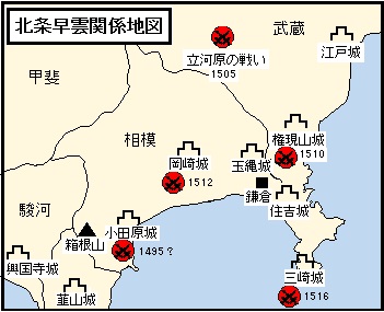 北条早雲城関係図