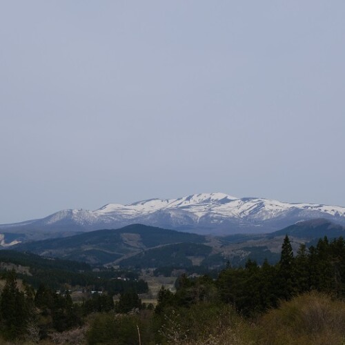 栗駒山の2月の風景写真