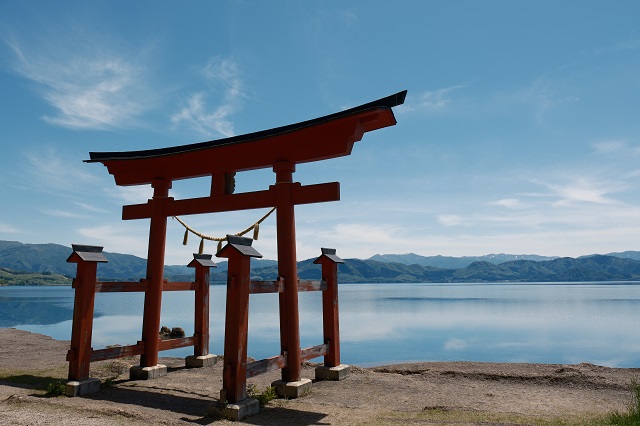 田沢湖の風景写真