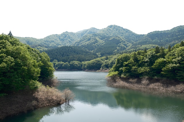鳴子ダム（荒雄湖）の上流の写真