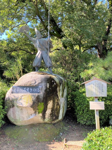 名古屋城の加藤清正公の銅像