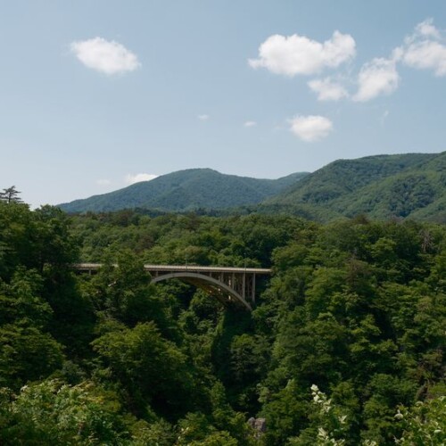鳴子峡：鳴子大橋の風景写真