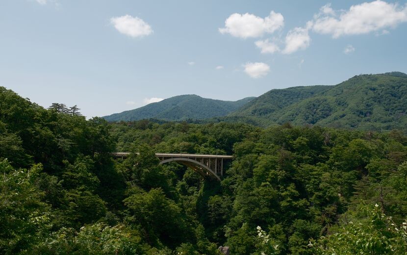 鳴子峡：鳴子大橋の風景写真