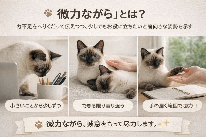 小さな力でも、役に立ちたい