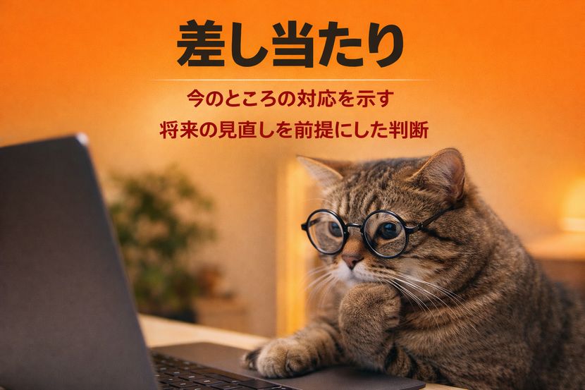 差し当たり考えてみる、という判断