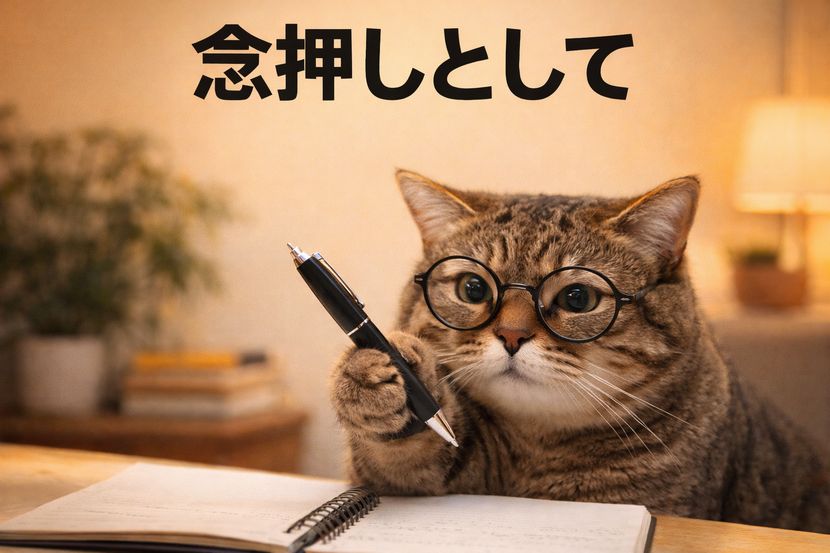 念押しとして伝える、という姿勢