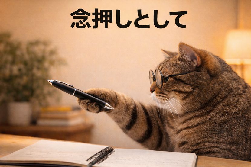 念押しとして確認しておく