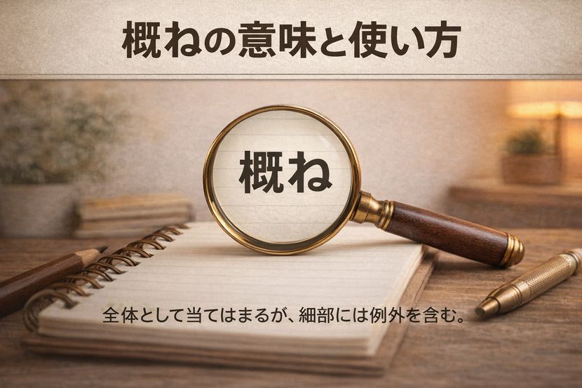 概ねの意味と使い方