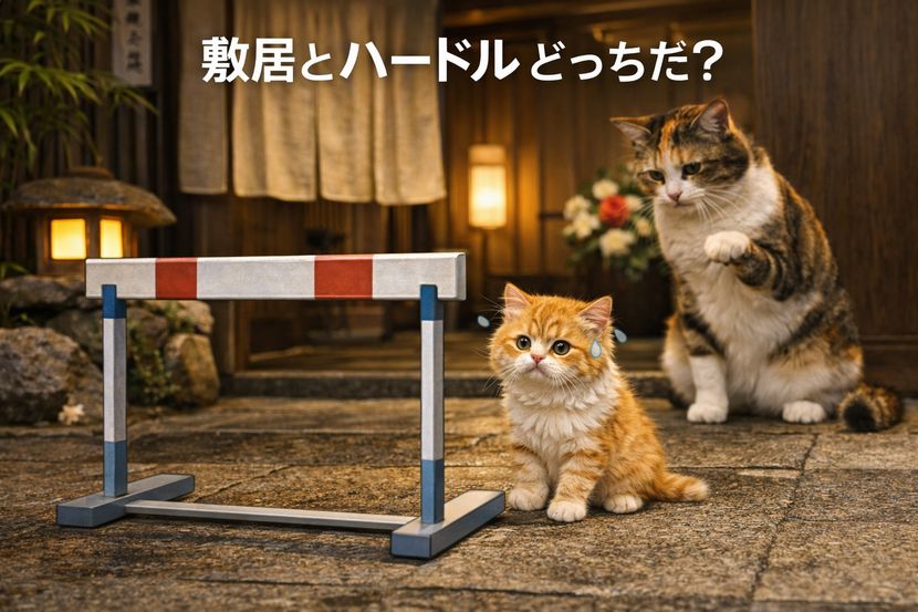 敷居なのか、ハードルなのか ― 迷う場面