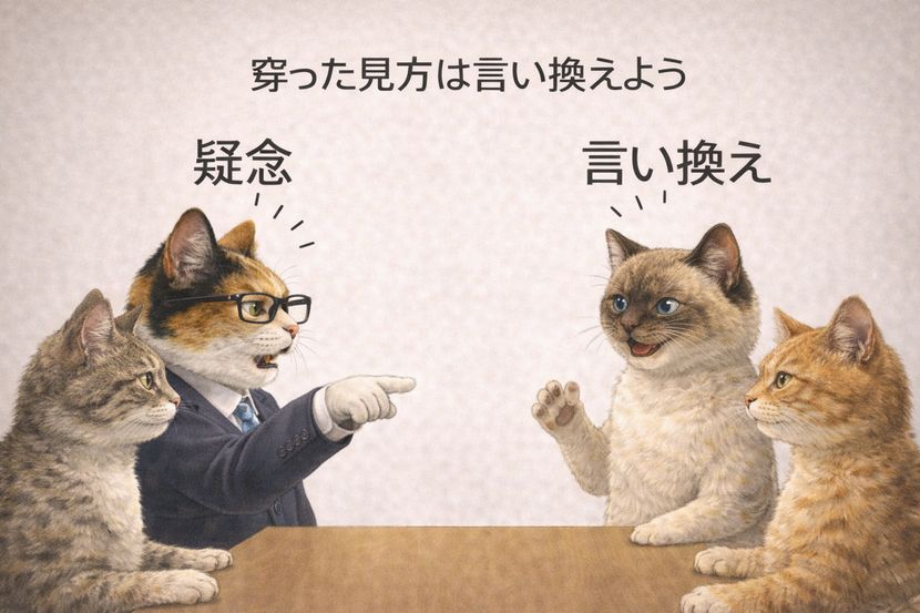 穿った見方は言い換えよう