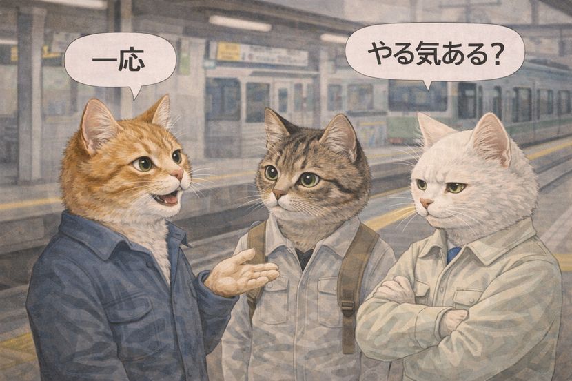 「一応」と言った瞬間