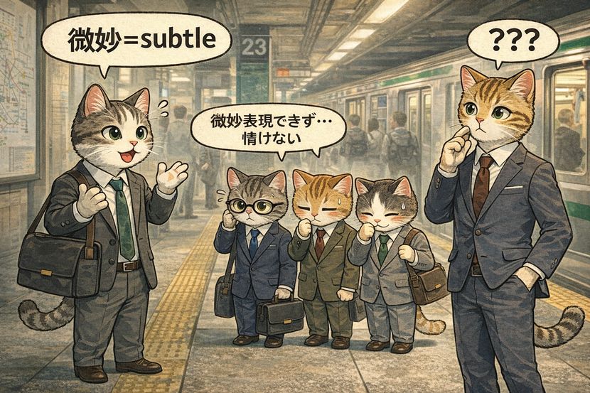 地下鉄で露呈する「微妙」の英語表現の難しさ