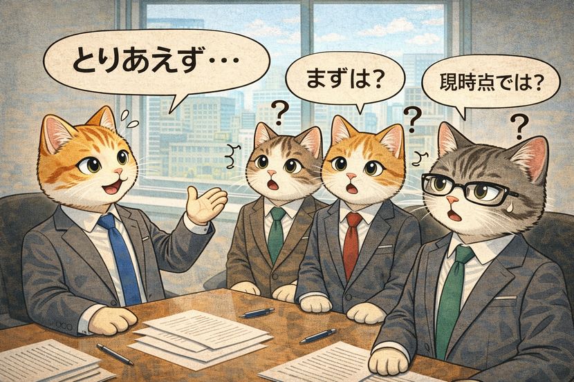 「とりあえず」が生む、会議室の一瞬の混乱