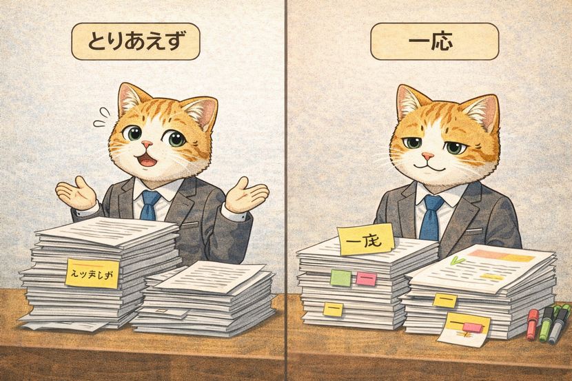 とりあえずと一応は「行動」で見分ける