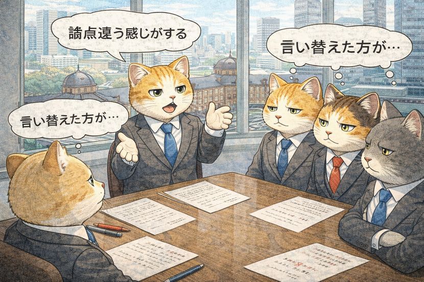 「論点が違う感じがする」が議論を止めてしまう瞬間