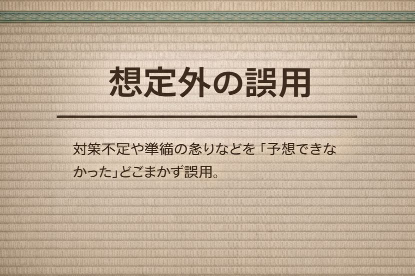 想定外の誤用が生むすれ違い