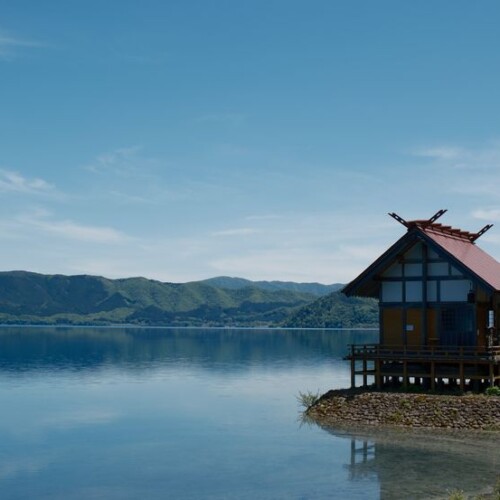 田沢湖の風景写真