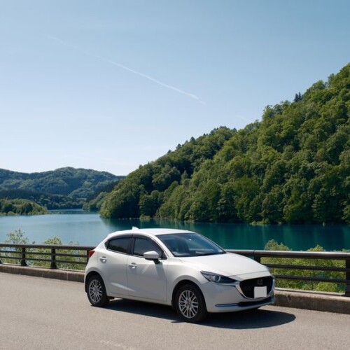 秋扇湖と私の愛車