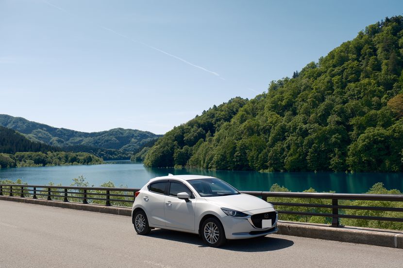 秋扇湖と私の愛車