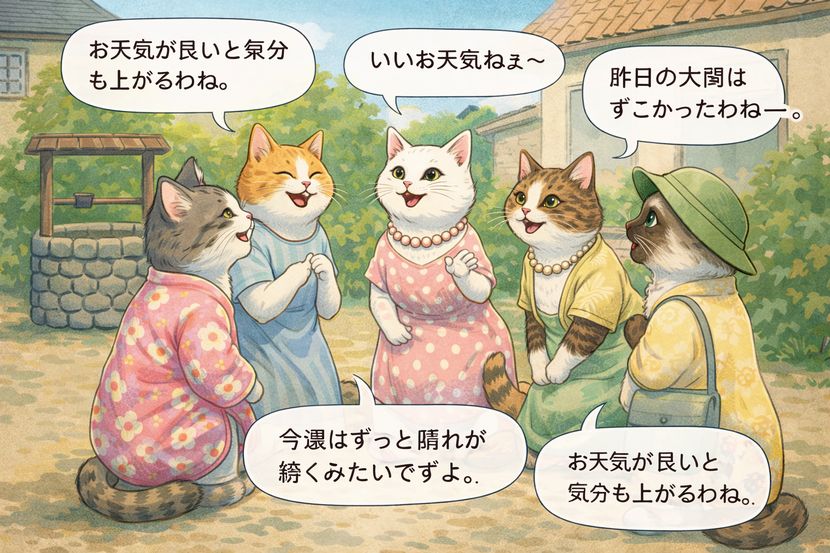 井戸端会議にあらわれる「天気」と「気分」の関係