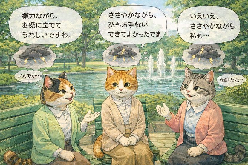 謙遜の言葉と、本音のあいだで揺れる心