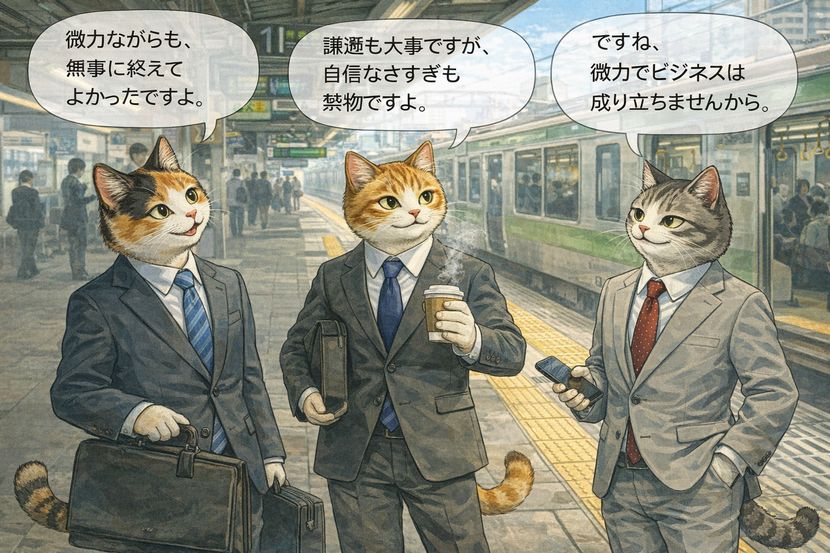 通勤途中に交わされる「微力ながら」の本音