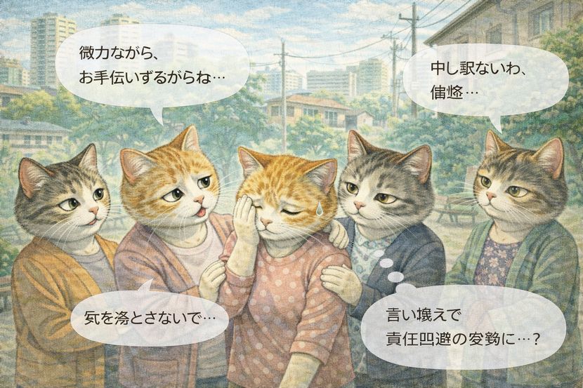 慰めの言葉ににじむ「微力ながら」の距離感