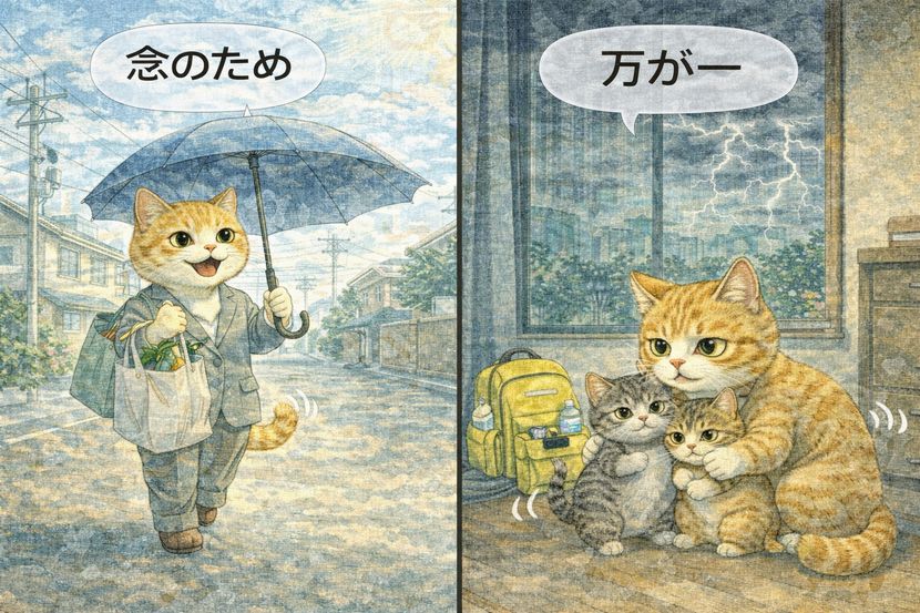 日常の「念のため」と、守るための「万が一」