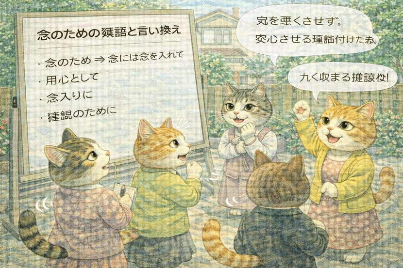 井戸端会議で交わされる「念のため」の言い換え感覚
