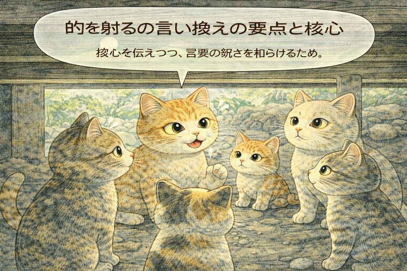 縁の下で交わされる「要点」と「核心」の話