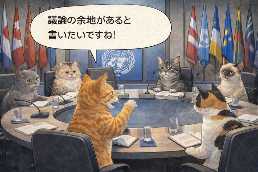 国連猫会議に見る「議論の余地がある」