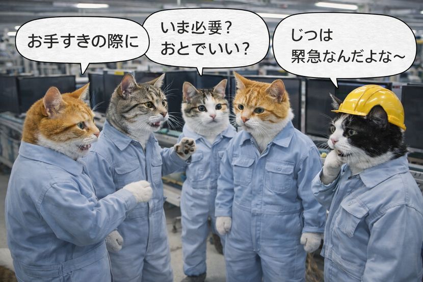 「お手すき」「後で」「実は緊急」が同時に飛ぶ現場