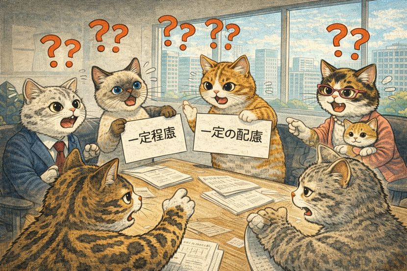 一定の配慮が見えない会議