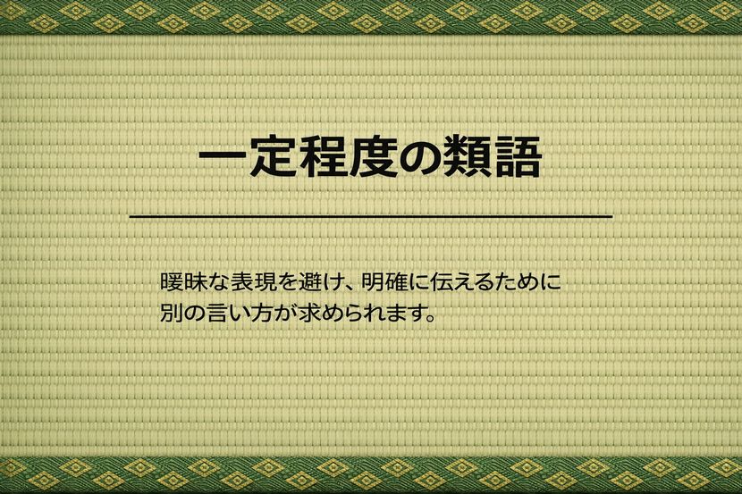 一定程度の類語と言い換え