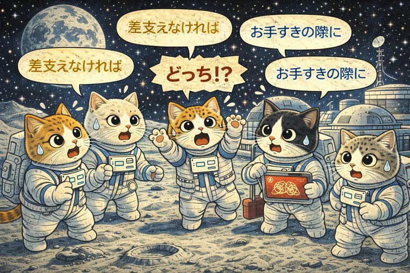 月面基地で揺れる言葉の選択