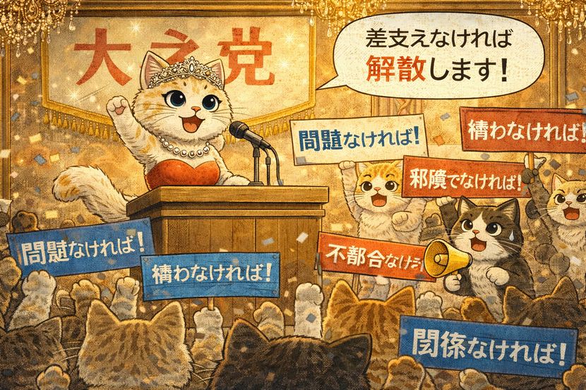 差支えなければ解散にヤジが飛ぶ