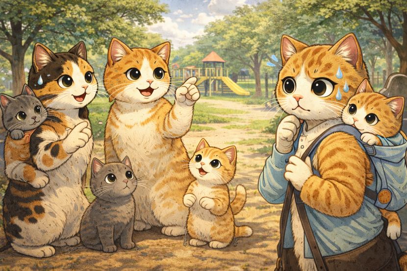 役不足が気になるネコたち