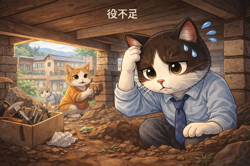 縁の下で抱え込む役不足