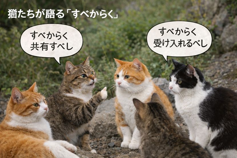 集まると難しくなる「すべからく」──五匹の猫と一つの言葉