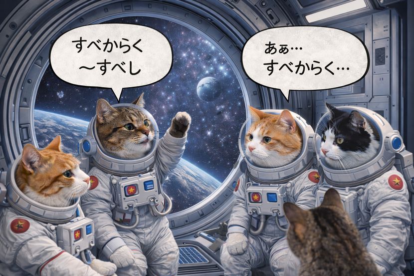 宇宙ステーションの「入口」という境界性を活かしてまとめます