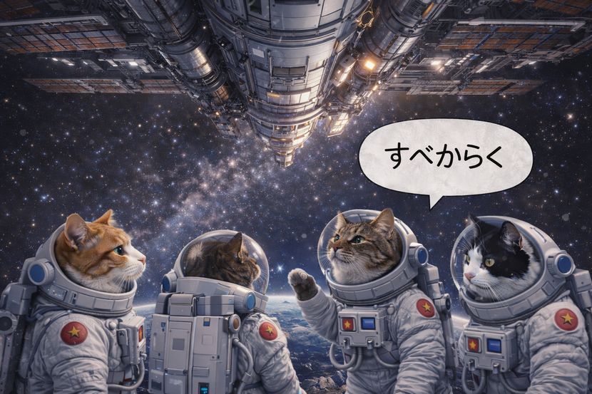 真下から見上げる「すべからく」──宇宙ステーションの影で
