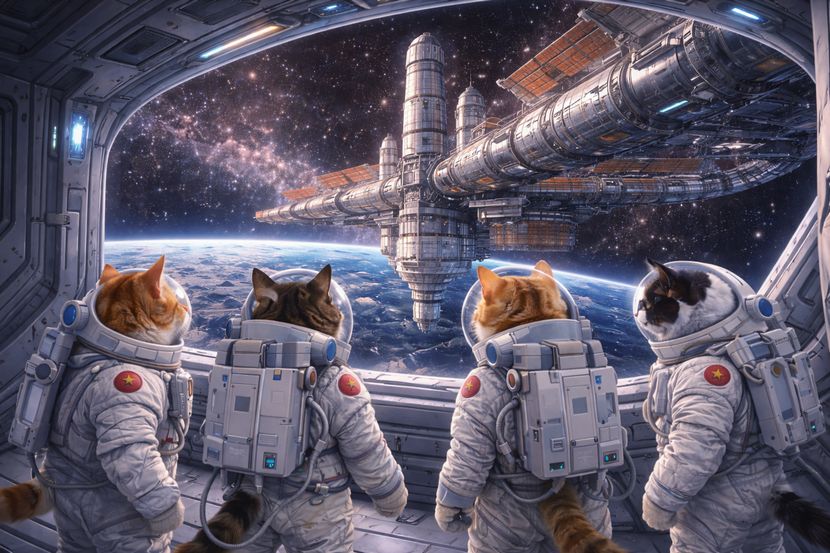 観測窓のこちら側で考える「すべからく」──宇宙ステーション内部