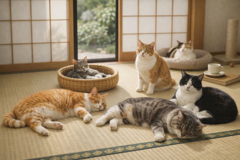 猫たちの普通の平日
