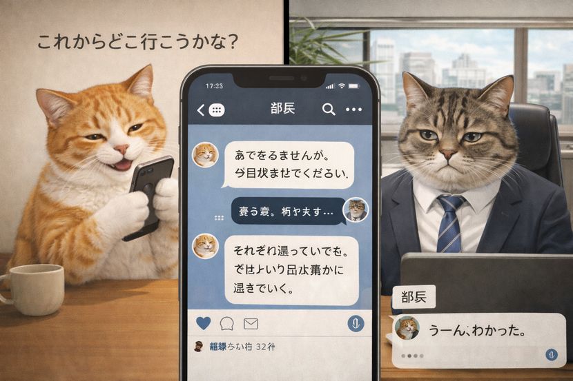 SNSで届く休暇報告