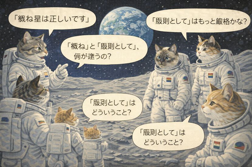 月面会議で問い直す「概ね」と「原則として」