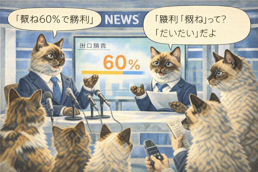 テレビで語られる「概ね」