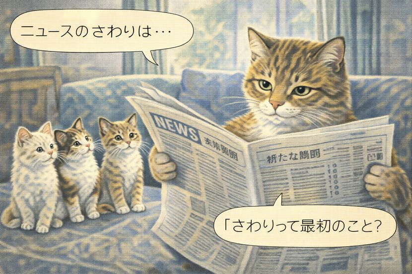 「さわり＝最初？」新聞を読む家での疑問