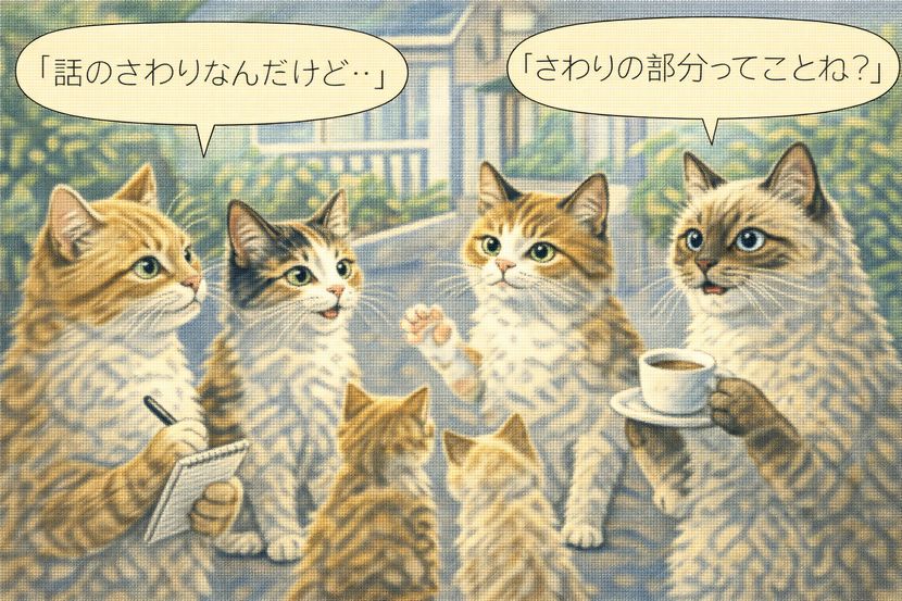 井戸端会議で混線する「さわり」